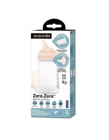 Suavinex Biberon Zero Zero Flujo M 270 ml