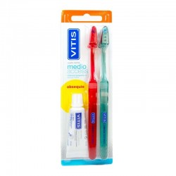 Cepillo Dental Vitis Medio Duplo 2 unidades 2