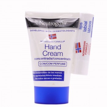 Pack Neutrogena Crema de Manos 50ml + Neutrogena Protector Labial SPF20 4,8 gramos