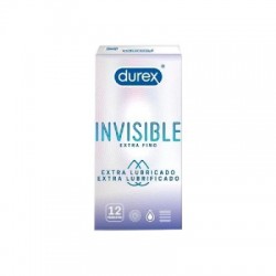 Durex Invisible Extra Fino y Extra Lubricado 12 unidades