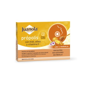 Juanola Pastillas Blandas Propolis Naranja 24 pastillas de goma