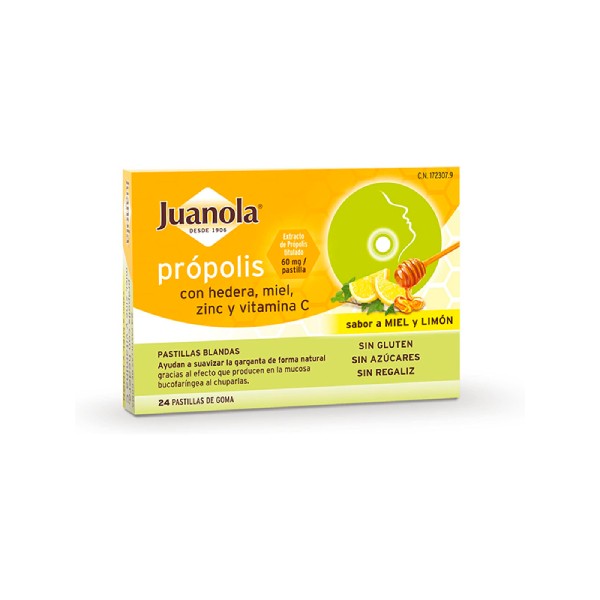 Juanola Propolis Hedera Pastillas Miel Limon 24...