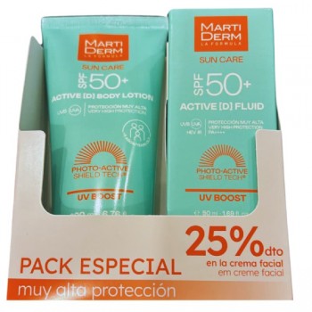 Pack Martiderm Active Body Lotion SPF50+ 200 ml + Facial ActiveD Fluid SPF50+ 50 ml