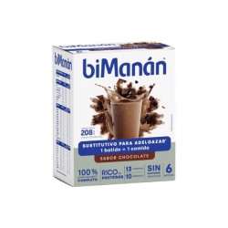 biManán Batido Sustitutivo de Chocolate 6 Unidades
