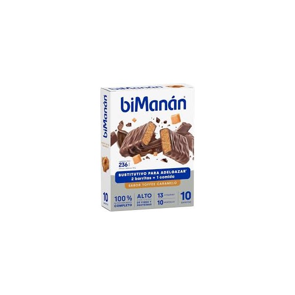 biManán BeSlim Toffee Caramelo 10 Barritas