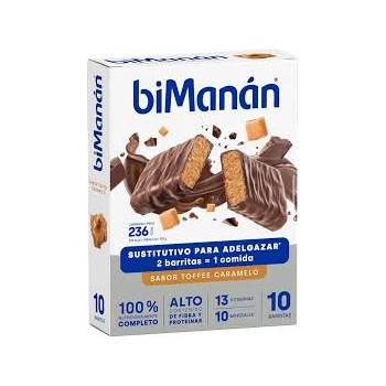 biManán BeSlim Toffee Caramelo 10 Barritas