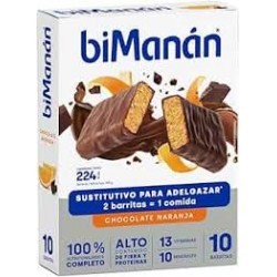 biManán Beslim Chocolate Naranja 10 Barritas