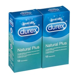 Durex Natural Plus Duplo Preservativos 2 x 12 unidades