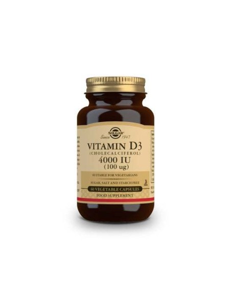 Solgar Vitamina D3 Colecalciferol 4000 UI 100 mcg 60 vcaps
