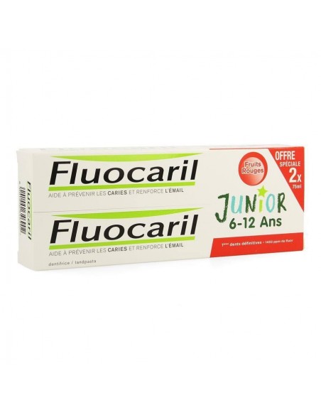 Fluocaril Junior 6-12 años Frutos Rojos 2 x 75 ml