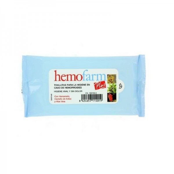 Hemofarm Plus 60 toallitas